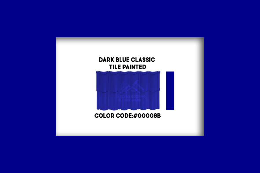 Dark Blue Classic Tile Painted