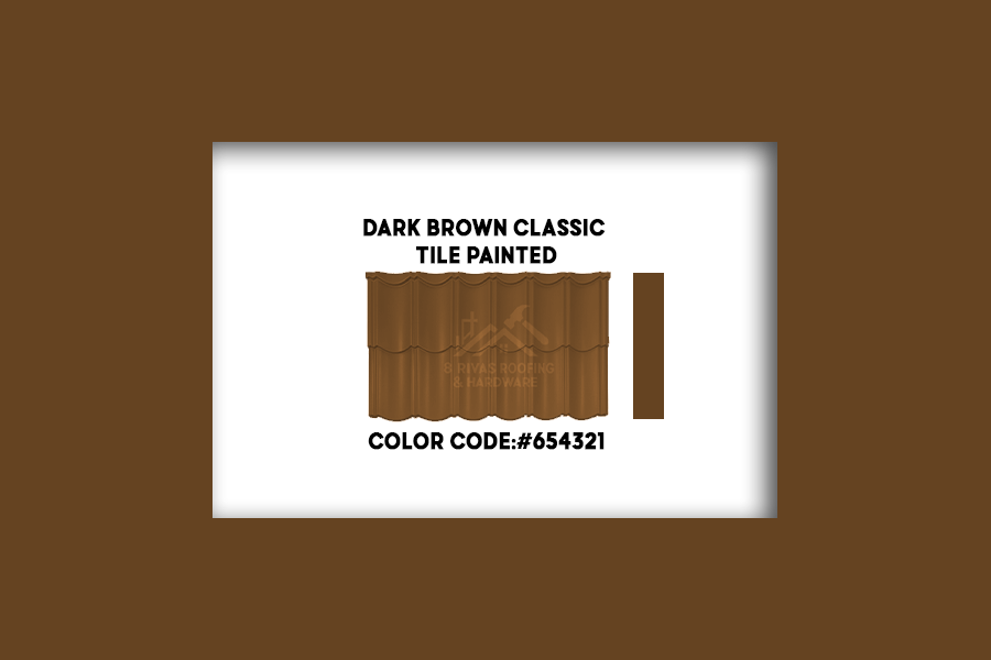 Dark Brown Classic Tile Painted