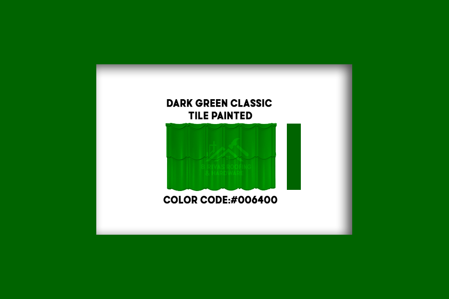 Dark Green Classic Tile Painted