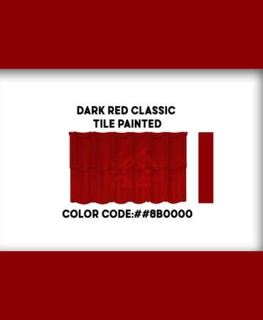 Dark Red Classic Tile Painted