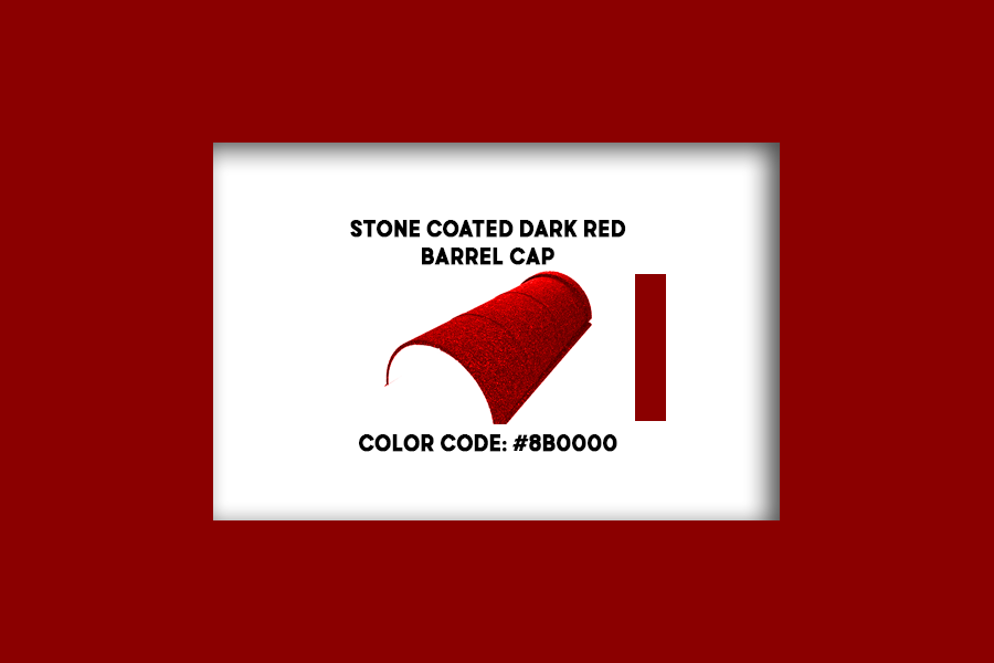 Stone Coated Dark Red Barell Cap