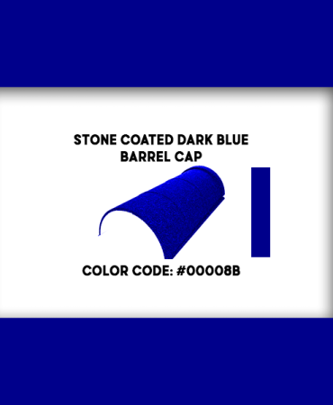Stone Coated Dark Blue Barell Cap