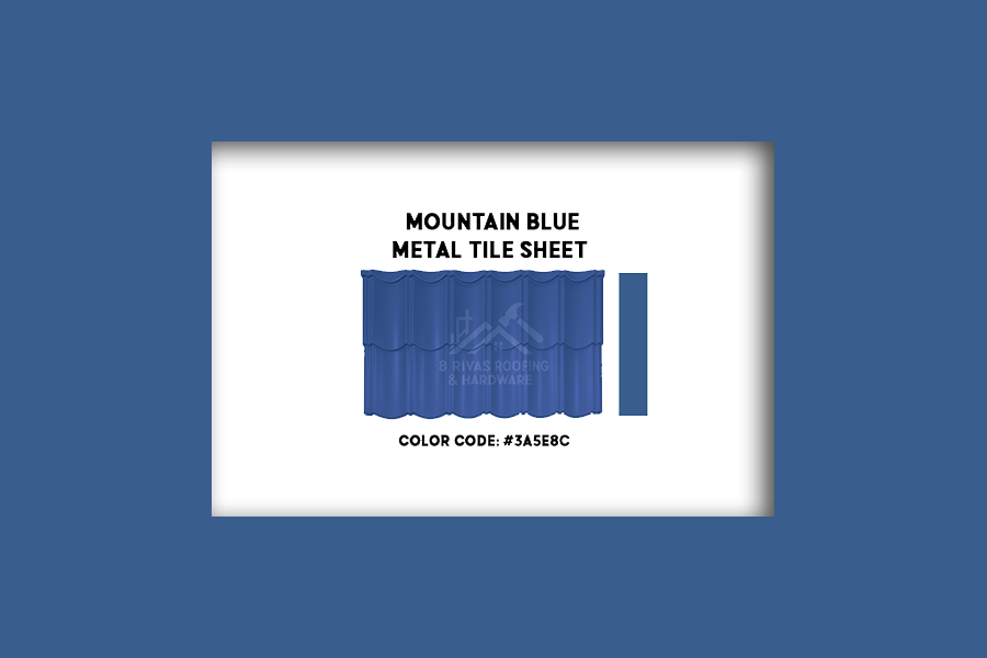Mountain Blue Classic Tile Painted