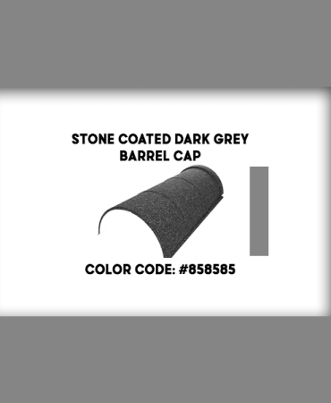 Stone Coated Dark Grey Barell Cap