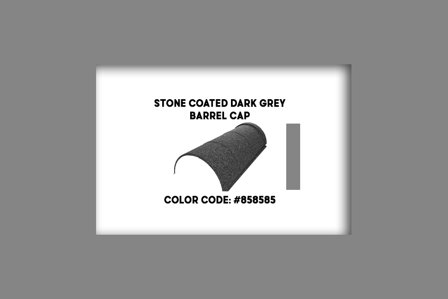 Stone Coated Dark Grey Barell Cap